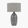 Pacific Abbie Etched Graphite Ceramic Table Lamp