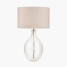 Pacific Elysia Bubble Glass Silver Metal Curved Table Lamp