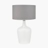 Pacific Tamsin Frosted White Glass Table Lamp