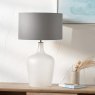 Pacific Tamsin Frosted White Glass Table Lamp Lifestyle