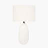 Pacific Erika White Vintage Textured Ceramic Table Lamp