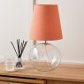 Pacific Hallie Clear Glass And Terracotta Shade Table Lamp