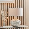 Pacific Draydon Natural Mango Wood Textured Cone Table Lamp lifestyle