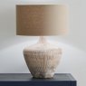 Pacific Manaia White Wash Texture Wood Lamp & Henry Shade Lifestyle