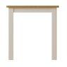 Hastings Small Dining Table And 4 Chairs In Stone side on image of the table on a white background