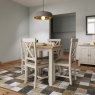 Hastings Small Dining Table And 4 Chairs In Stone lifestyle image of the dining set