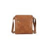 Long & Son Brown Flap Top Crossbody Bag back view