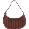 Tan Woven Leather Shoulder Bag