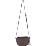 Brown Woven Leather Turn Lock Saddle Bag back