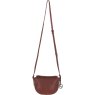 Tan Woven Leather Turn Lock Saddle Bag back