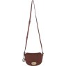 Tan Woven Leather Turn Lock Saddle Bag