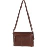 Tan Leather Turn Lock Crossbody Bag back