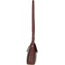 Small Tan Leather Turn Lock Crossbody Bag side view