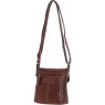 Small Tan Leather Turn Lock Crossbody Bag back