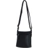 Small Black Leather Turn Lock Crossbody Bag back