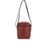 Mens Tan Leather Triple Zip Crossbody Bag back