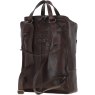 Tommy Large Brown Leather Backpack back