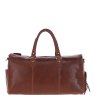 Chestnut Leather Overnight Bag back