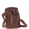 Mens Small Chestnut Leather Shoulder Bag