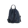 Navy Leather Backpack back