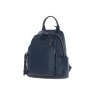 Navy Leather Backpack