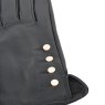 Ladies Black Leather Gloves close up