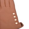 Ladies Tan Leather Gloves close up