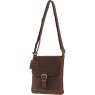 Brown Buckle Closure Shoulder Bag