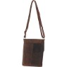 Brown Flap Top Shoulder Bag back