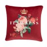 Catherine Lansfield Bridgerton Flawless Floral Filled Red Cushion