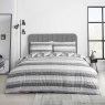 Catherine Lansfield Kamari Stripe Grey Duvet Set Reverse