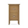 Sand Banks Narrow 2 Drawer Bedside Table on a white background