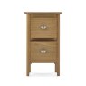 Sand Banks Narrow 2 Drawer Bedside Table on a white background