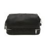 Paul Oliver Mens Black Wash Bag With Stripe back