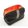 Paul Oliver Mens Black Wash Bag With Stripe open