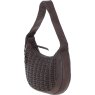 Ashwood Leather Brown Woven Leather Shoulder Bag side view 1