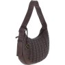 Ashwood Leather Brown Woven Leather Shoulder Bag side view 2