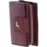 Ashwood Leather Wine RFID Secure Purse side view 1