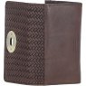 Ashwood Leather Ashwood Leather Brown Woven Purse