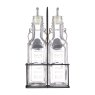 Kilner Set Of 2 Oil Bottles In Metal Rack cut out