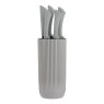 Viners Everyday Ripple Grey 5 Piece Knife Block Set cut out