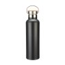 &Again Double Wall Bottle With Bamboo Lid Midnight 750ml