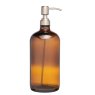 &Again Amber Glass Pump Bottle 1000ml