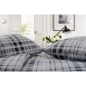 The Lyndon Company Buchanan Grey Duvet Cover Set Pillowcase detail