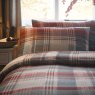 Appletree Hygge Connolly Red Duvet Cover Set lifestyle close up