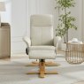 Alexia Heat Massage Chair & Stool In Plush Mushroom lifestyle image