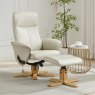 Alexia Heat Massage Chair & Stool In Plush Mushroom lifestyle image