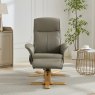 Alexia Heat Massage Chair & Stool In Plush Grey lifestyle images