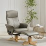 Alexia Heat Massage Chair & Stool In Plush Grey lifestyle images