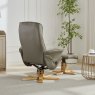 Alexia Heat Massage Chair & Stool In Plush Grey lifestyle images